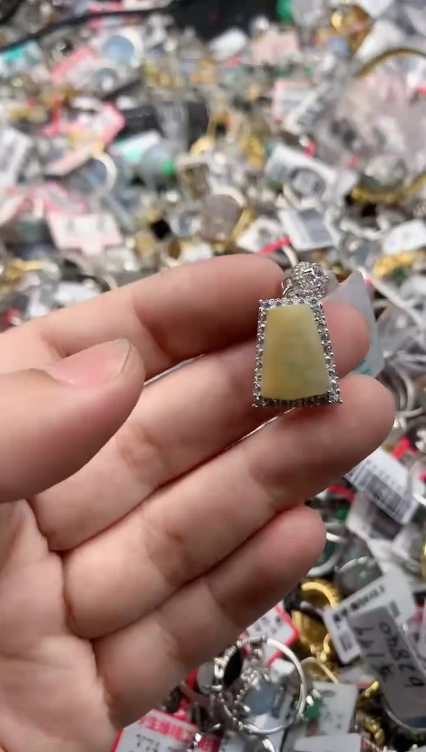 银S925镶嵌戒指翡翠10    4