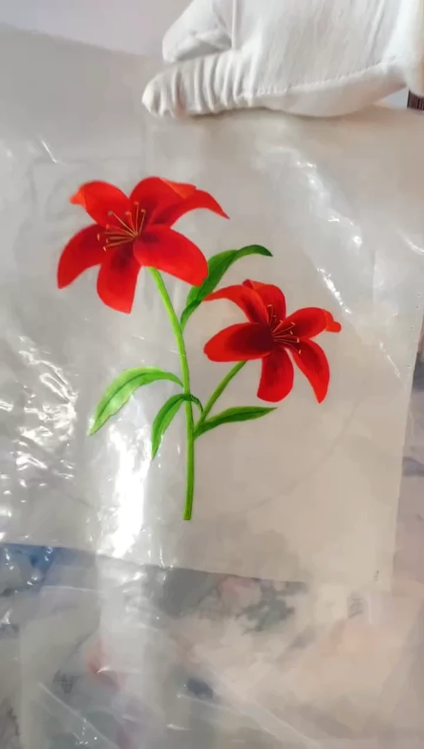 织绣纯手工苏绣双面绣绣布18