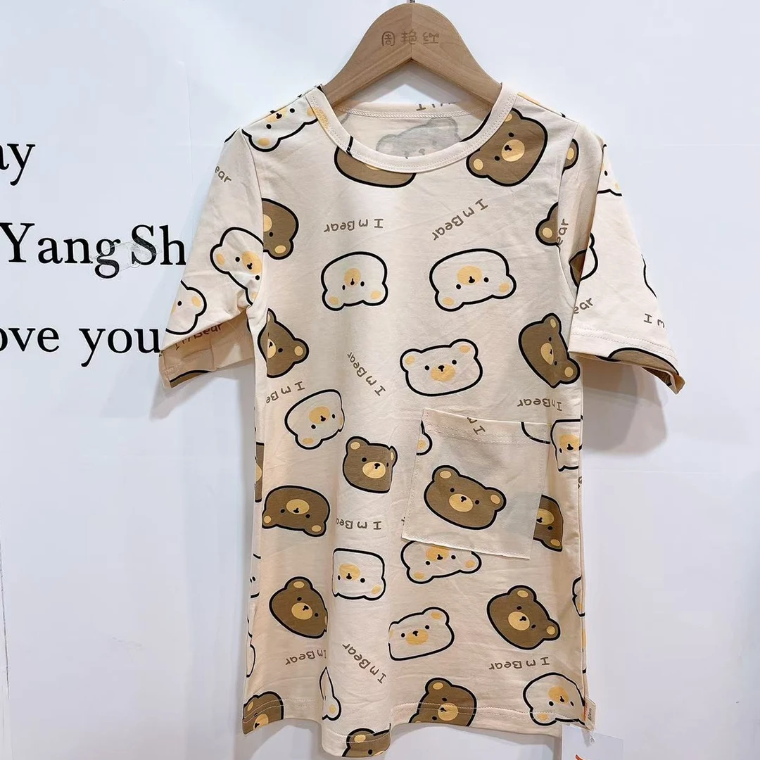 【周艳红】春夏新款宝宝休闲宽松针织棉睡衣1-3岁