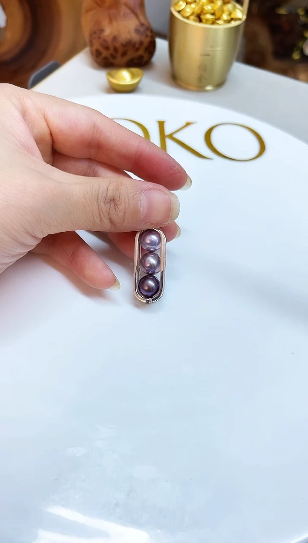 颈饰银S925镶嵌淡水珍珠9mm