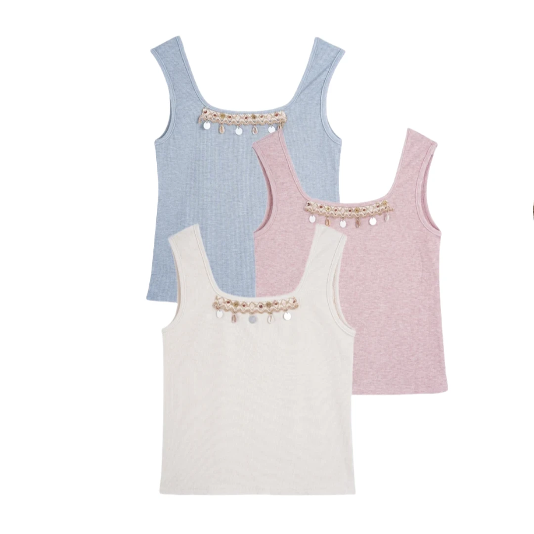 慧尔曼时尚设计师款显瘦收腰编织针织通勤百搭背心女9434