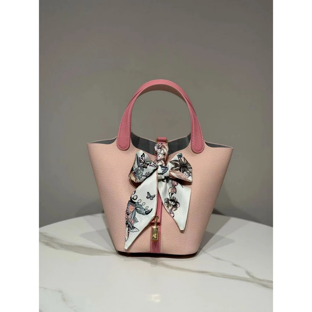 【Rain.Cun】XKY-6980-粉拼 然与纯小众设计感单肩百搭女包