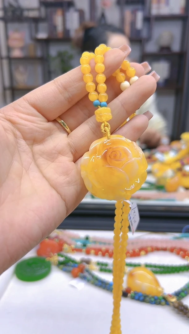 【闪购商品】蜜蜡毛衣链未镶嵌M527