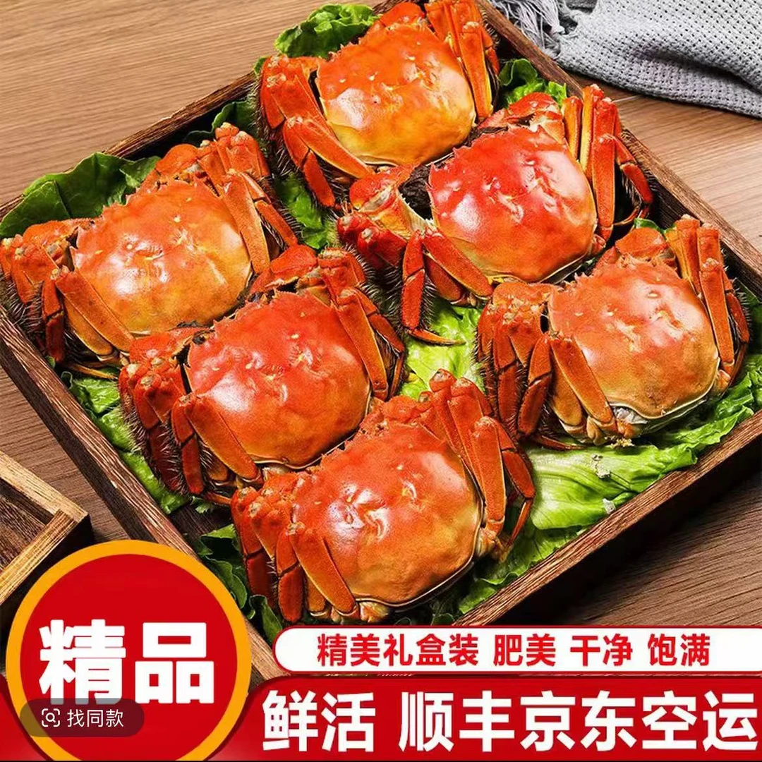 [活蟹]江苏高淳鲜活一两八到二两二全母蟹共10只