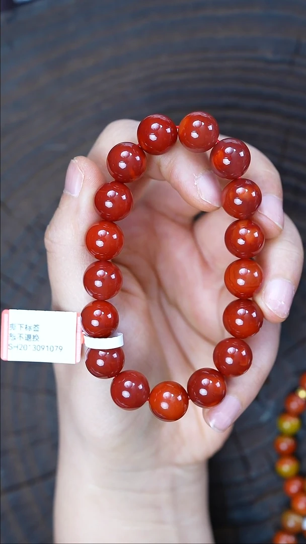 未镶嵌手串南红玛瑙忧***猫无胶无裂瓦西原矿38g1079