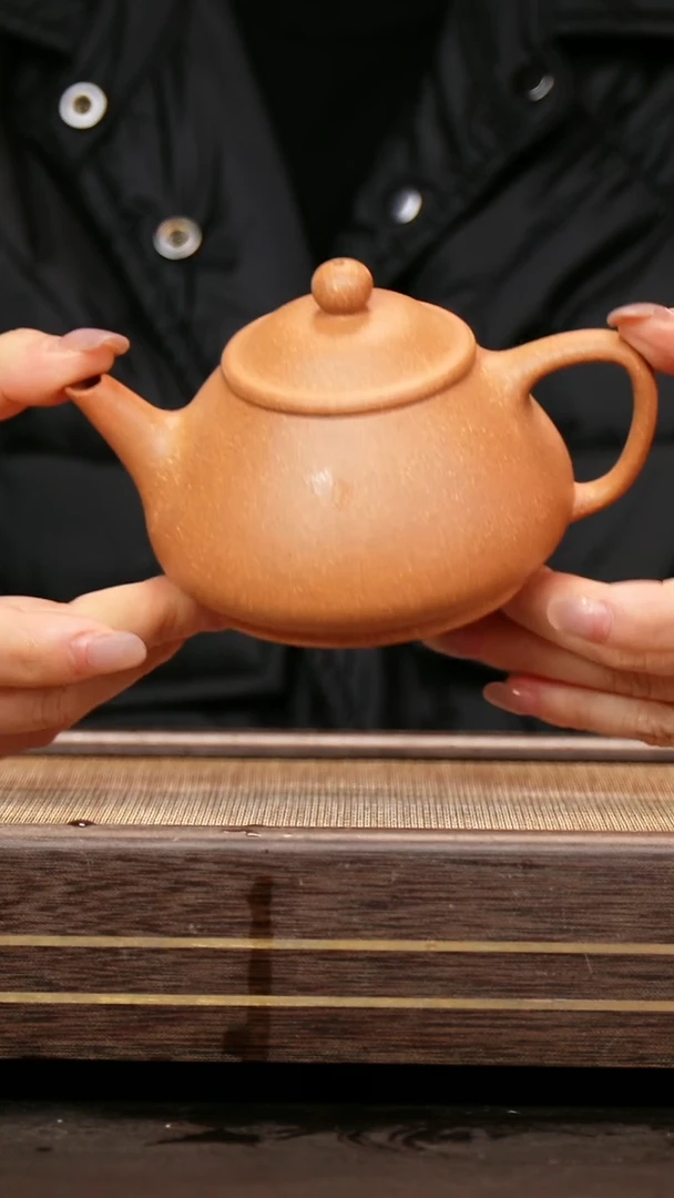 茶壶紫砂金降坡 饮瓢