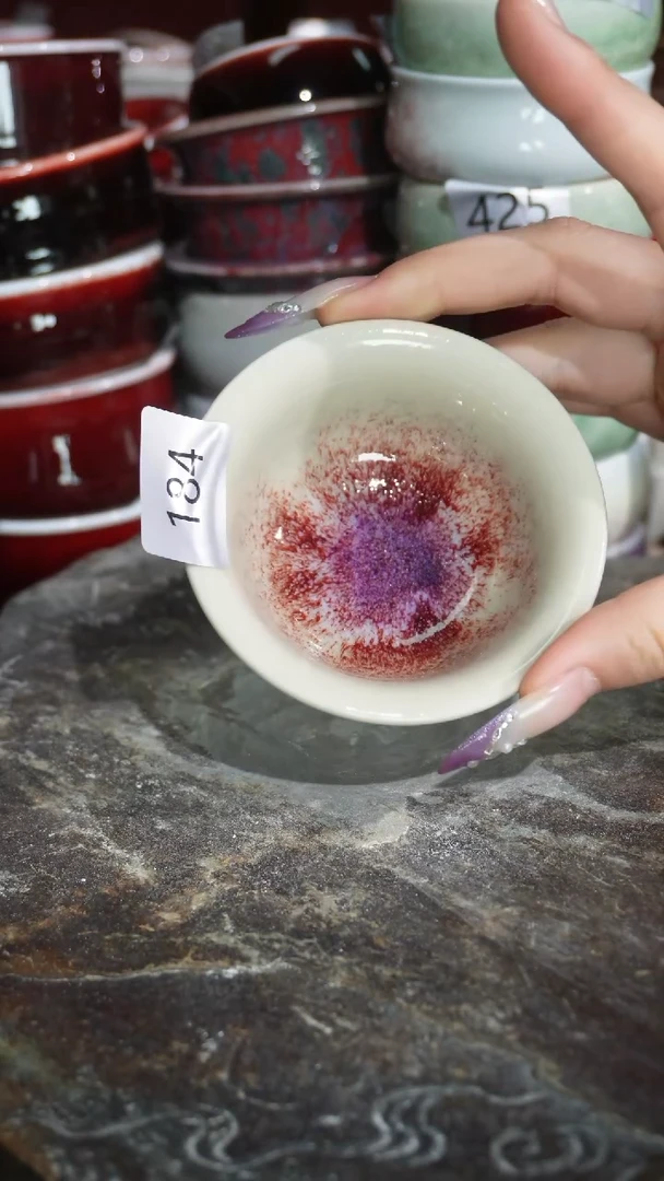 摆件陶精品窑变钧瓷茶器