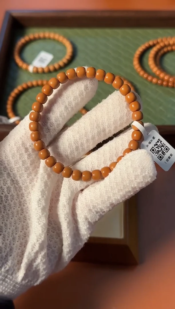 手串橄榄核【168】7mm老挝核尖老型单圈