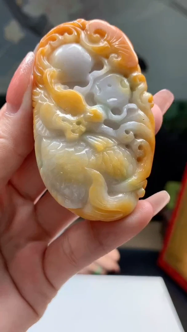 【闪购商品】定制翡翠未镶嵌1044ry-毛货挂件13