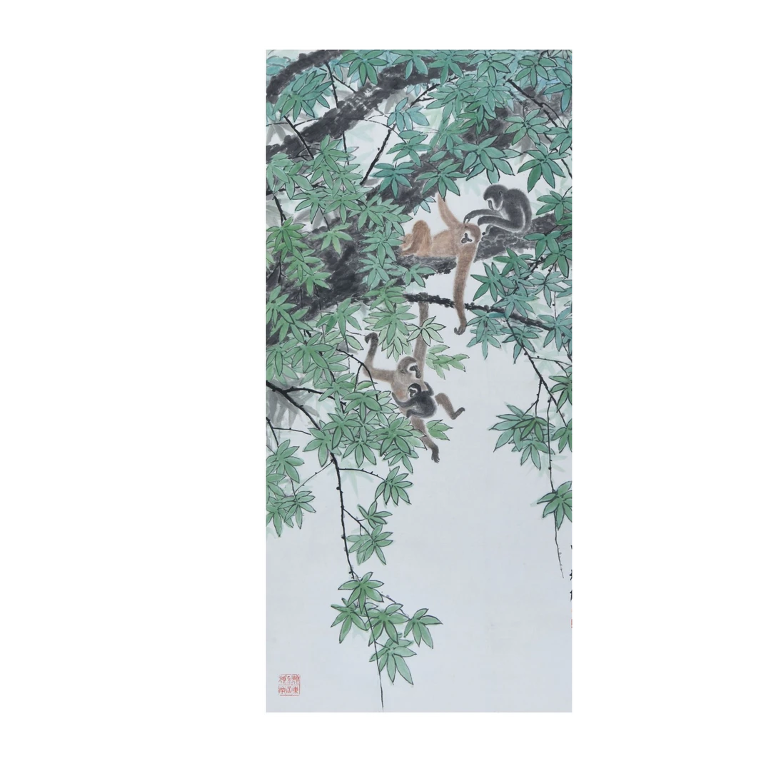 LOT.024 佚名 猴 这本镜片 138*68cm 1549