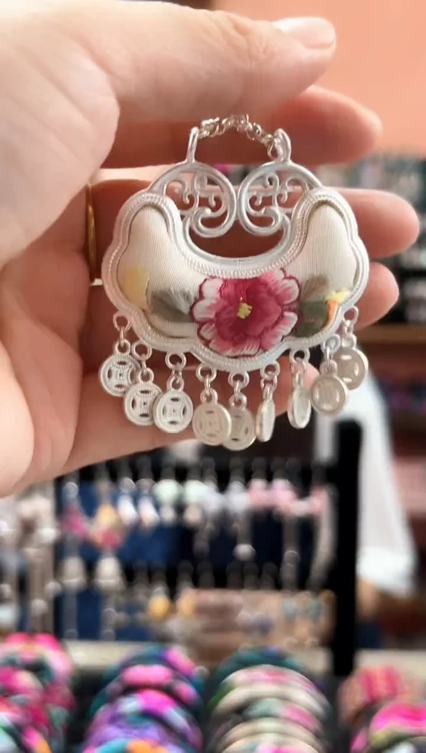 织绣艺枝独绣老绣饰品330