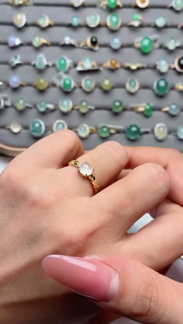 银S925镶嵌戒指翡翠.