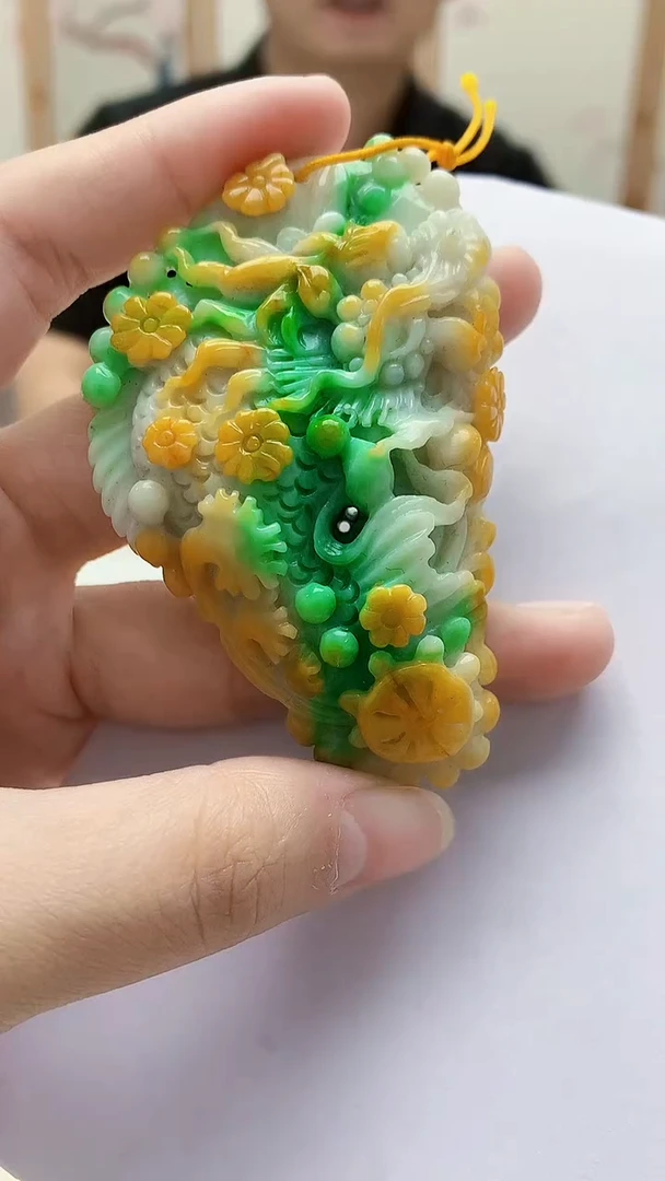 未镶嵌定制翡翠5161lr-毛货挂件21