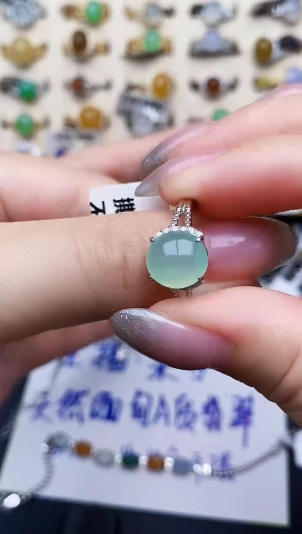 银S925镶嵌戒指翡翠116