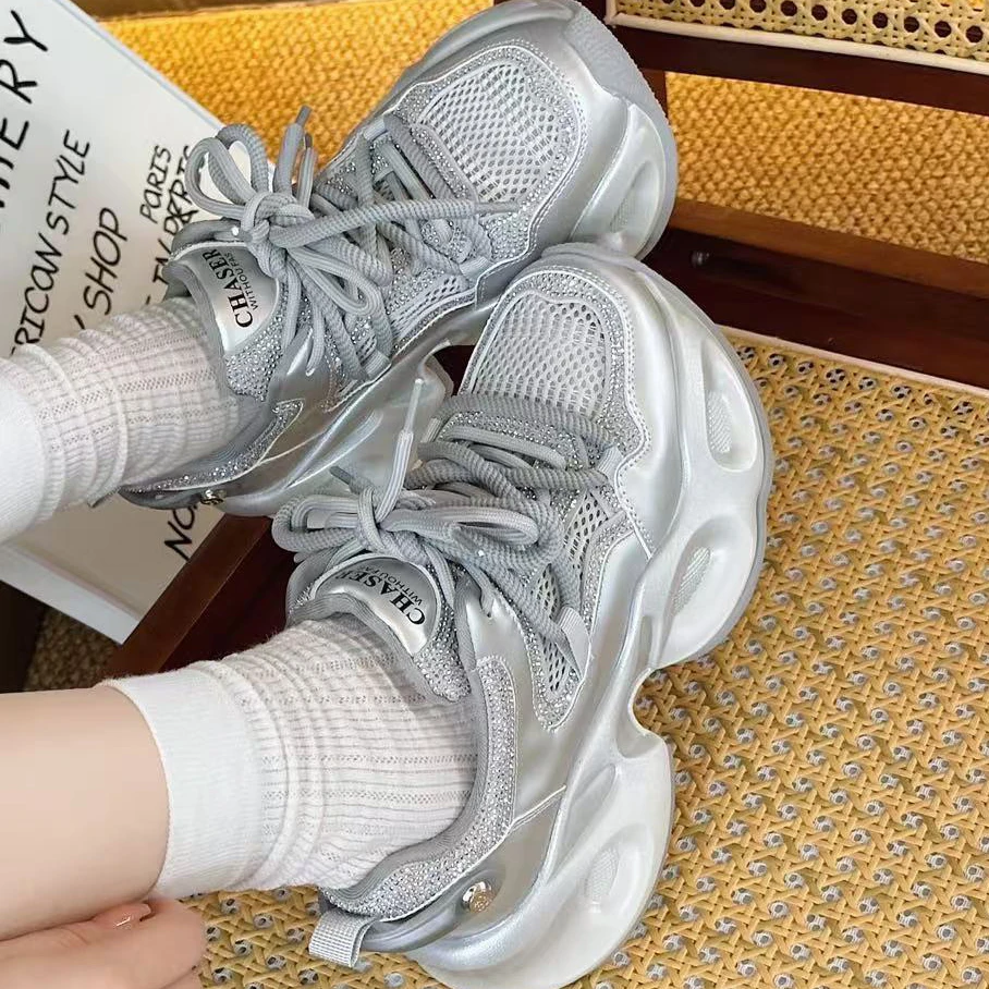 萨贝琪老爹鞋网面运动鞋百搭透气网红潮流韩版时尚夏季小白鞋鞋子