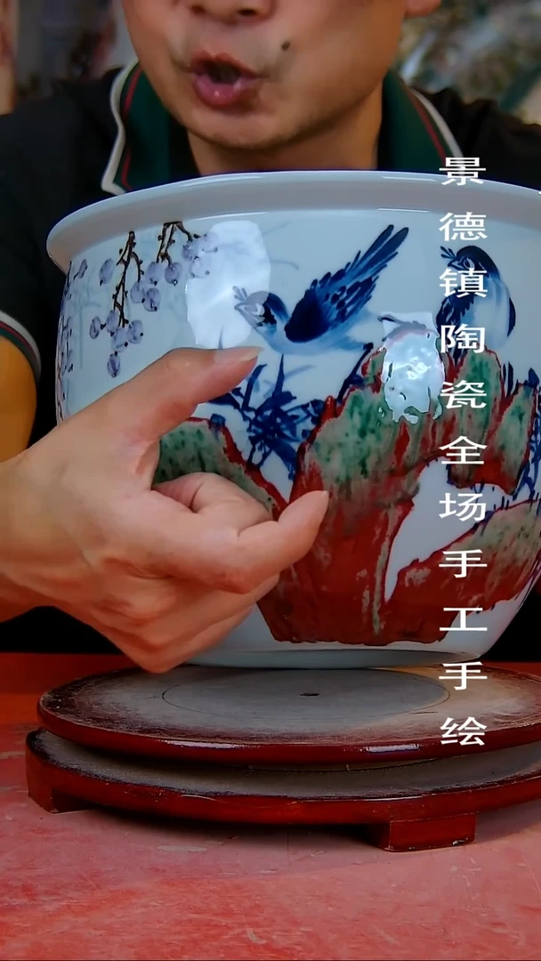 摆件手景德镇陶瓷 全场手工绘