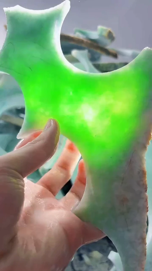 裸石翡翠缅甸翡翠A货文696