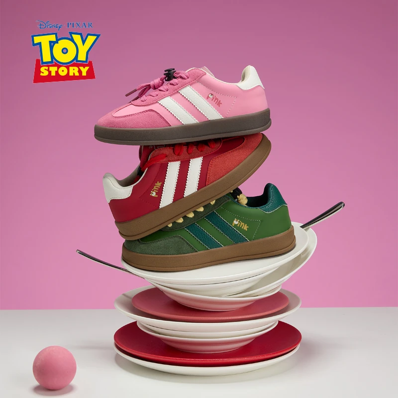 草莓熊粉色大码亲子德训鞋2024秋季女鞋休闲透气复古阿甘鞋