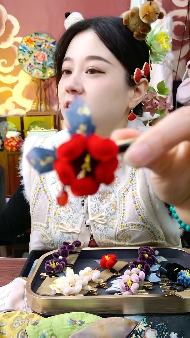 非遗绒花好美拉拉