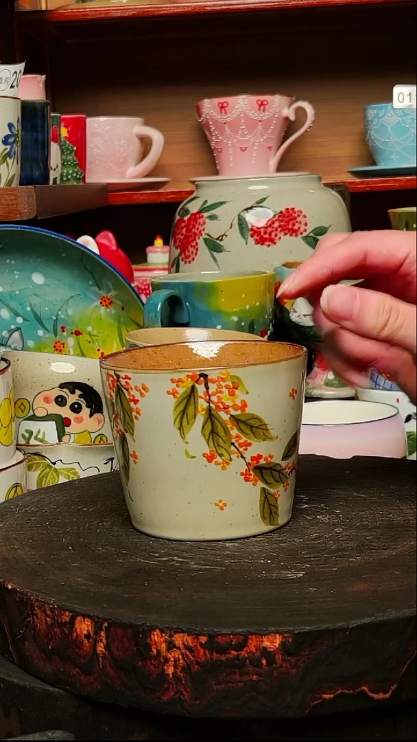 摆件陶景德镇创意手绘高温陶瓷有瑕