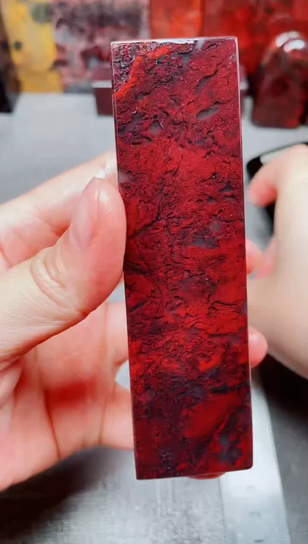 桂林鸡血玉素章3.0左右13