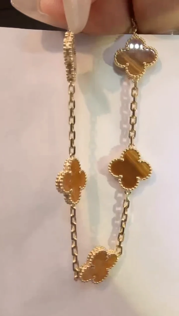 木变石（虎睛石）手链18K金镶嵌虎眼石