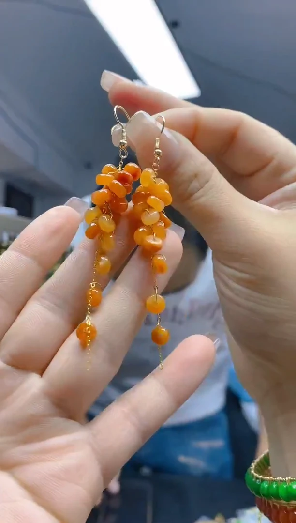 【闪购商品】翡翠耳饰合金136翡翠耳钩