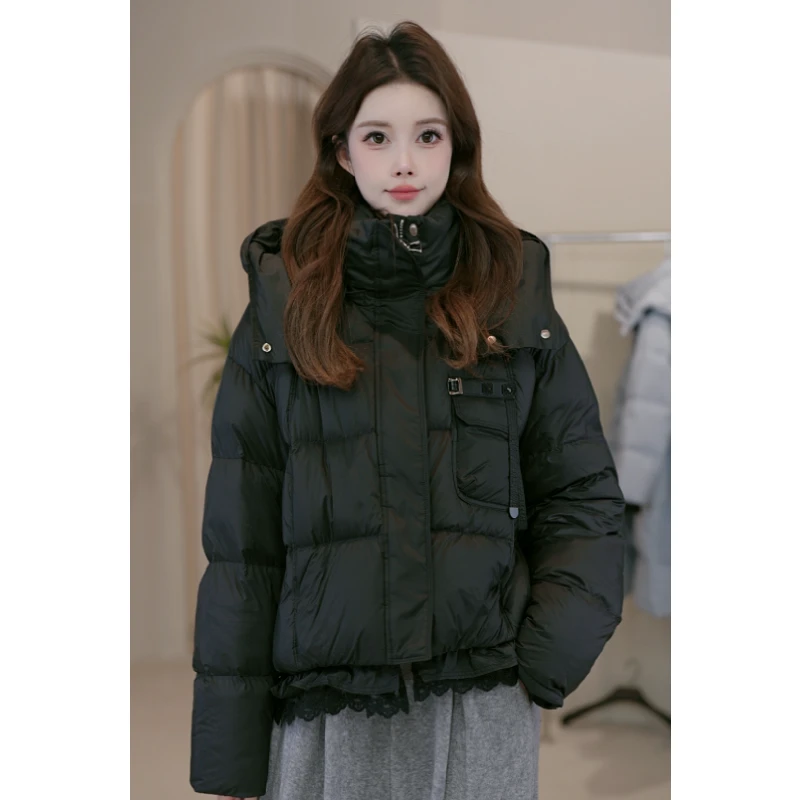 【拉夏贝尔】凡凡 2025年冬季新款时尚连帽羽绒服小个子加厚外套