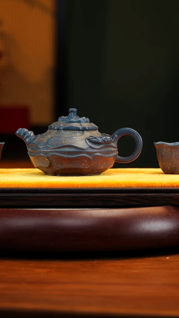 GJF9蒋蓉绿泥风卷葵套组350cc两杯