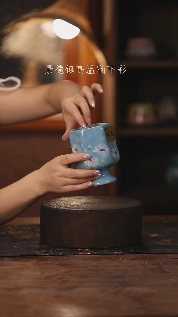 陶瓷景德镇高温釉下手绘陶瓷424