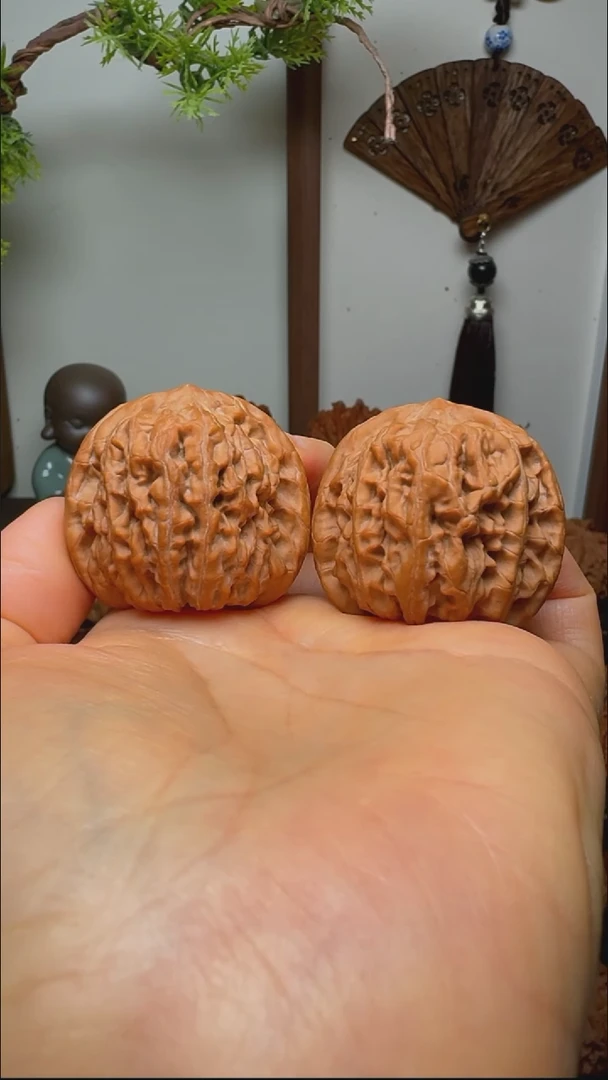 把件文玩核桃原树火麒麟货头 边39