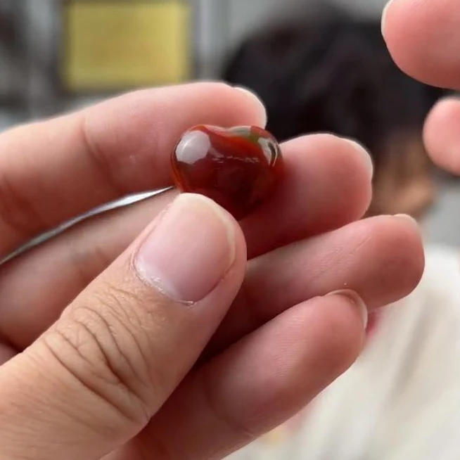 【送福珠宝】云南大山包老矿包浆料爱心配饰@T07831@多样性发一件