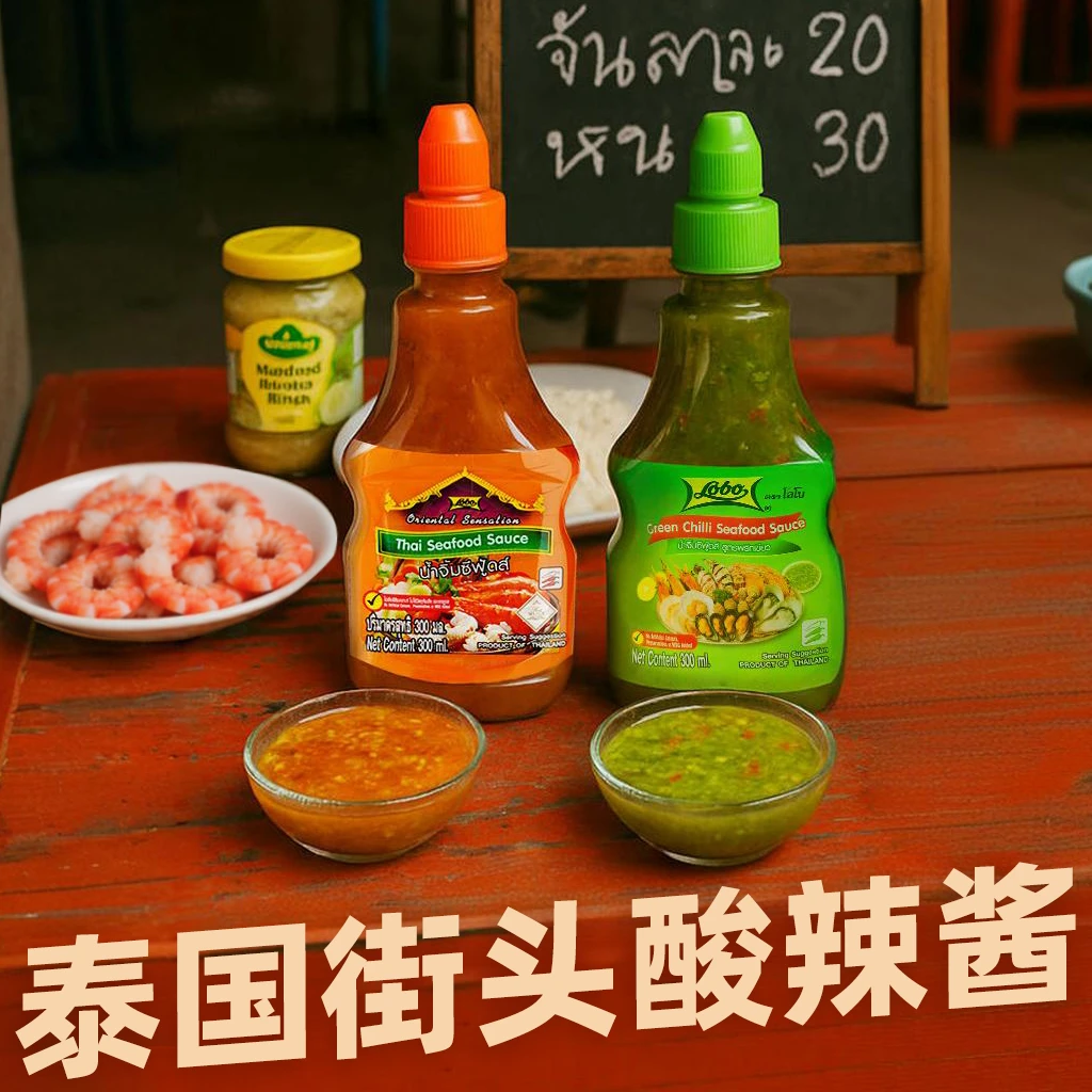 乐煲泰国原装进口经典绿色海鲜酱酸辣酱泰式