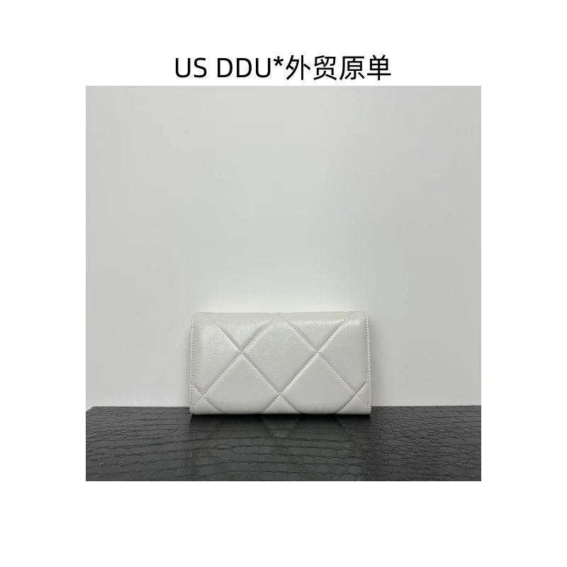 X 大菱格白色小钱包单肩斜挎女包8001/H001