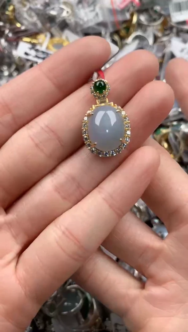 银S925镶嵌戒指翡翠222   5