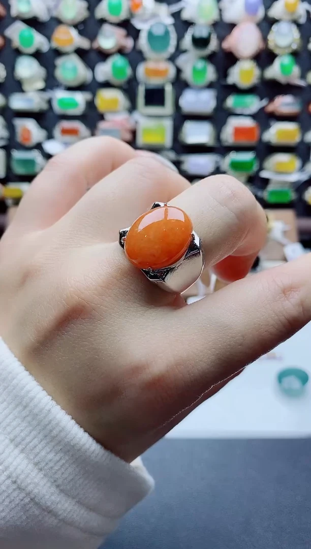 未镶嵌戒指翡翠天然翡翠a货男戒