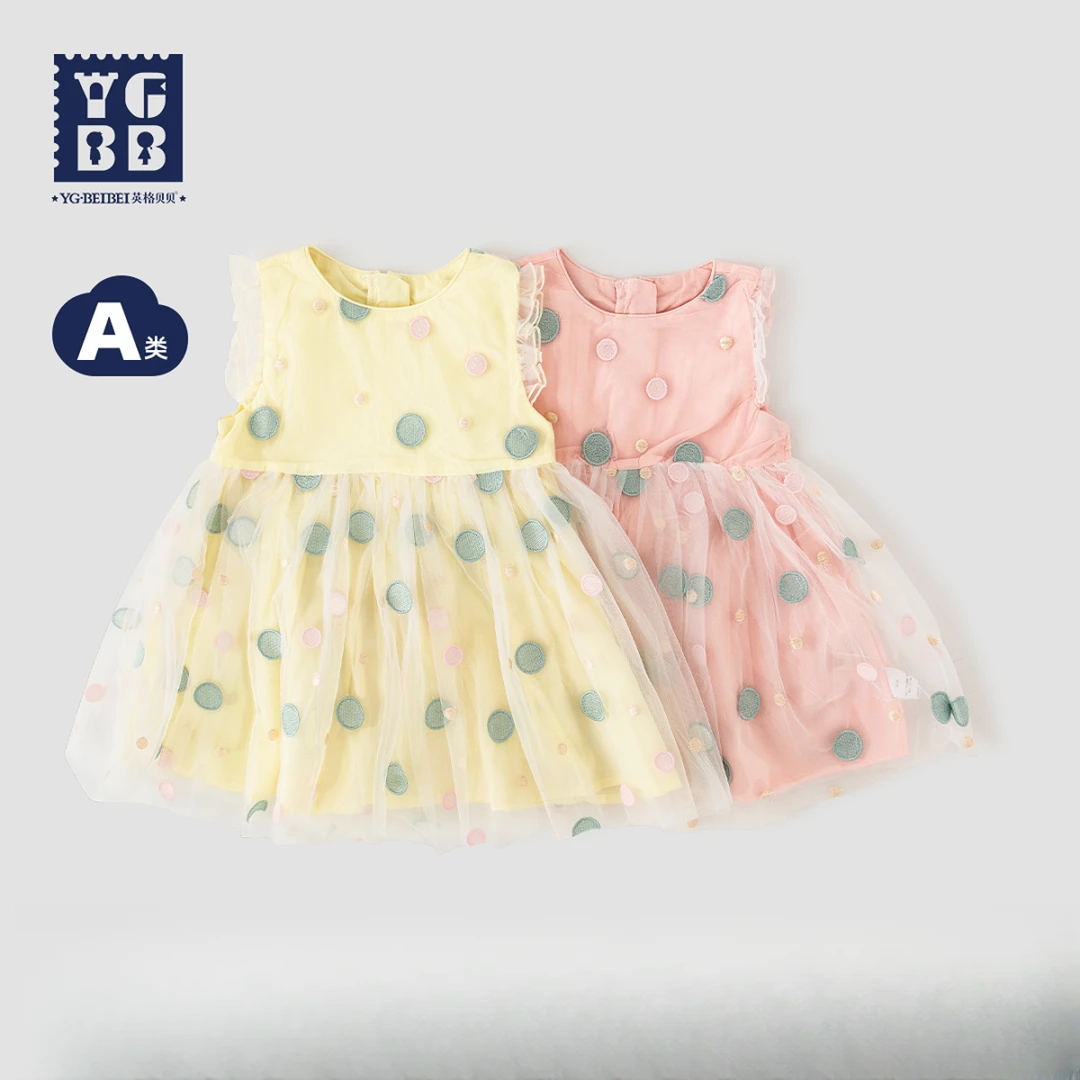 英格贝贝夏季新款女童连衣裙夏款小女孩波点裙子裙洋气36009002