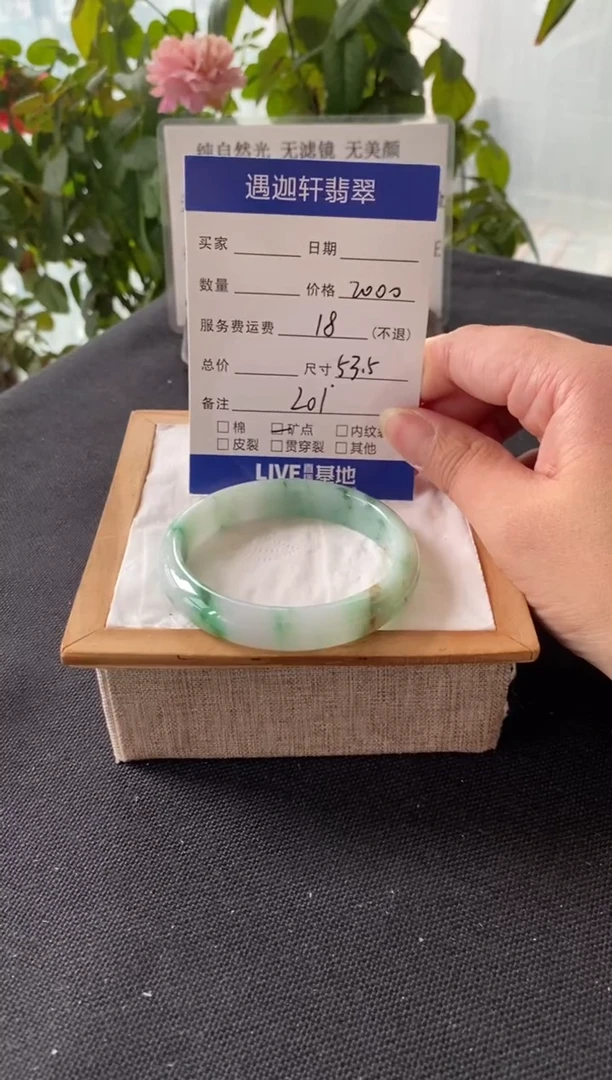 未镶嵌手镯翡翠53.5圈口 L01编码