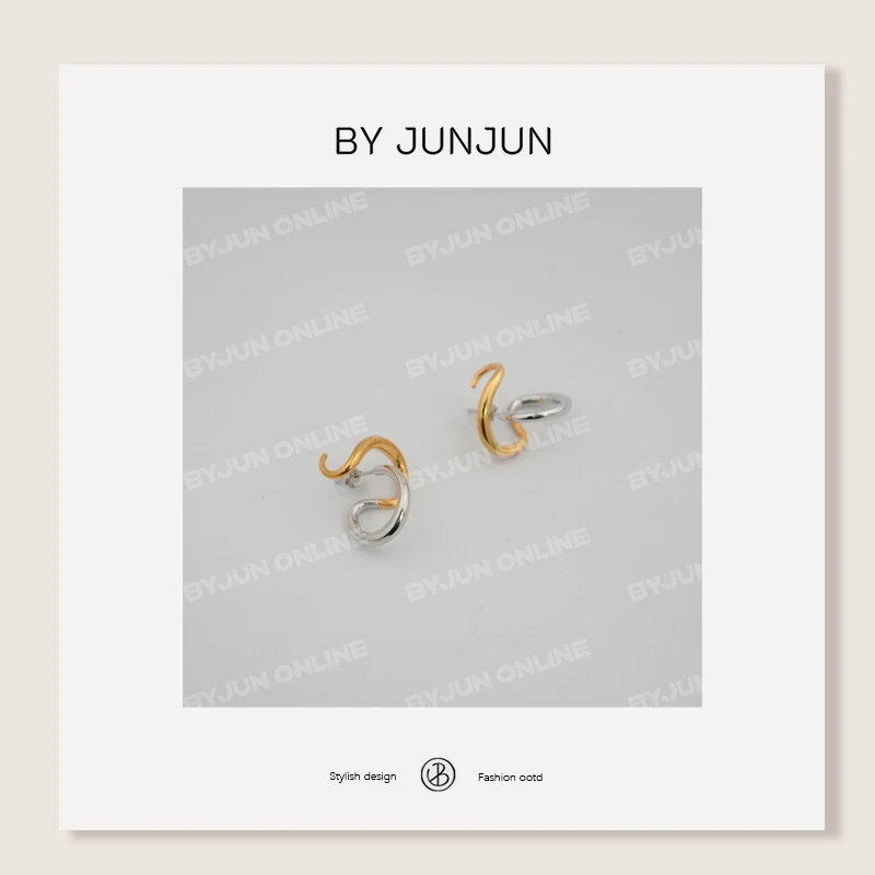 ByJunjun 925银耳饰 珺珺高级定制不规则925银耳环C25X1425