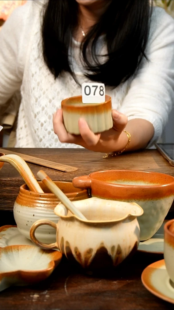 盘高颜值粗陶餐具限时抢购