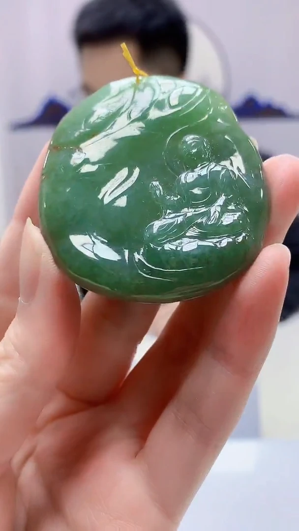 【闪购商品】定制翡翠未镶嵌5153zm-毛货挂件人物98