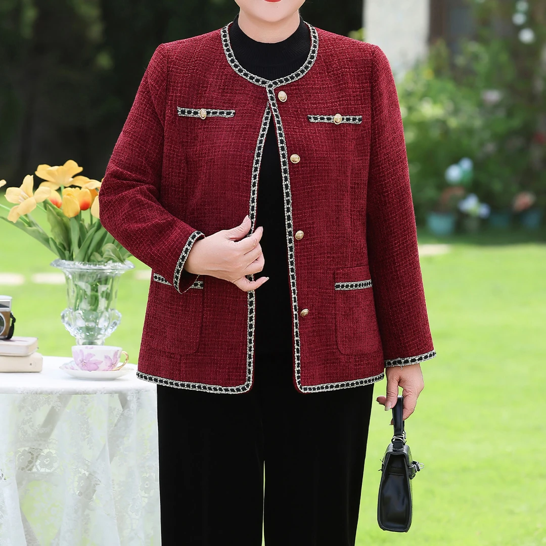 阔太太小香风外套秋季新款加大码女装洋气外穿时尚高贵开衫