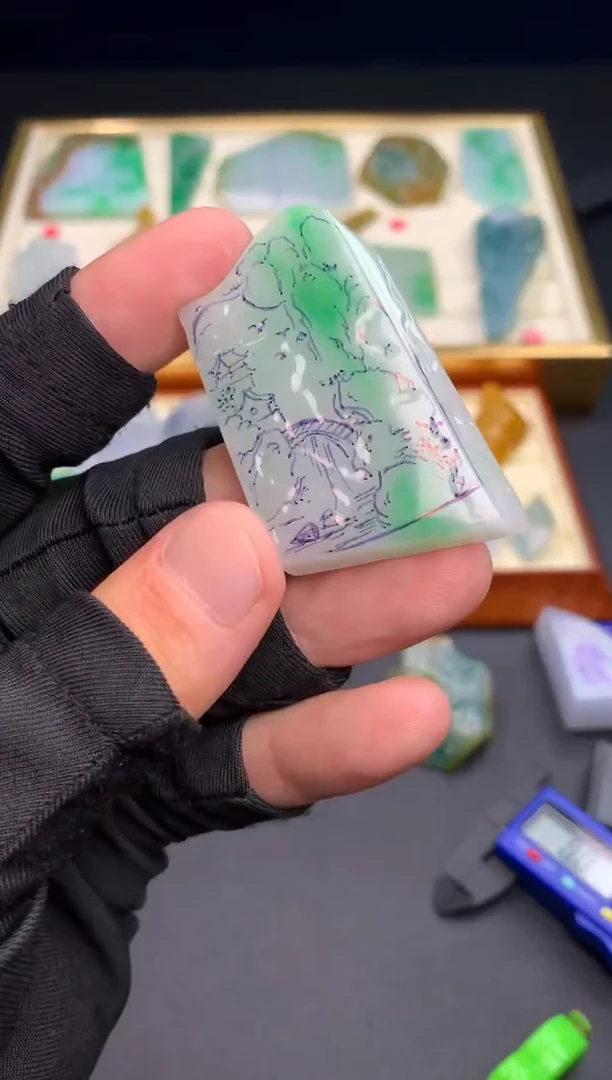 定制翡翠未镶嵌天然翡翠裸石 （含工费）