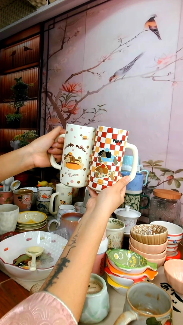 俩*爱【茶瓷物语闪购链接】高马克杯