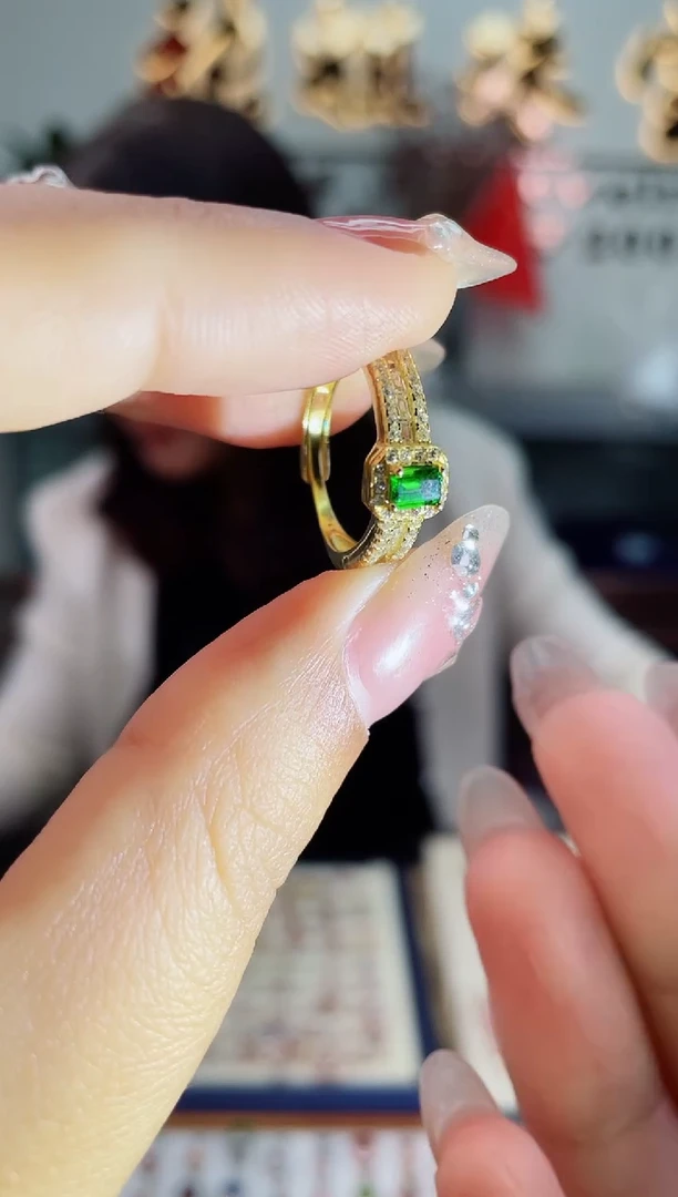 【闪购商品】石榴石戒指银S925镶嵌戒指