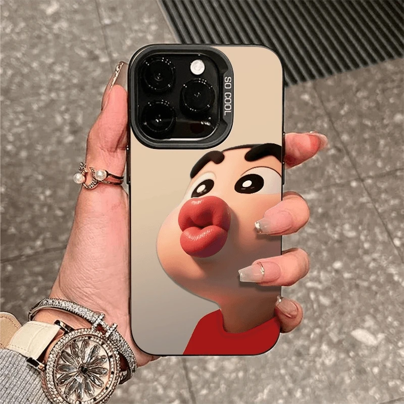 搞怪小新适用于苹果17promax彩银imd手机壳新款华为oppovivo小米