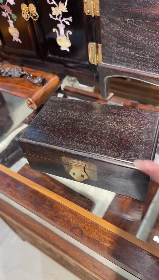 【闪购商品】木木艺22紫檀金星翻盖盒258.8888