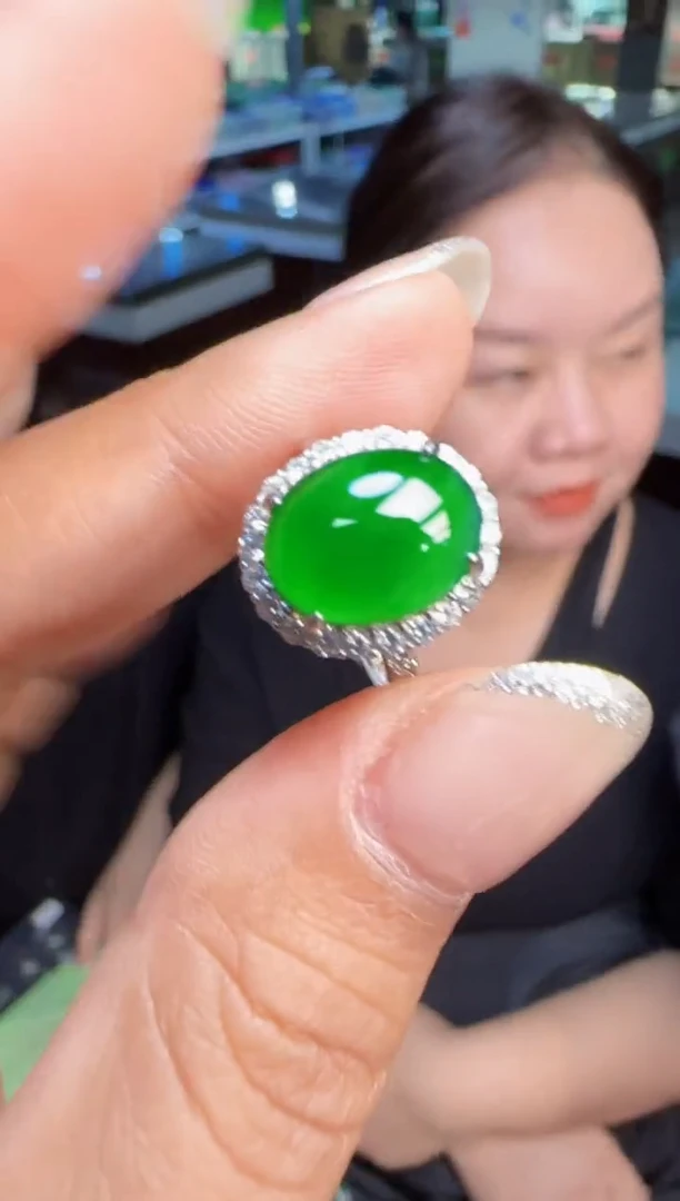 未镶嵌定制翡翠翡翠戒指6