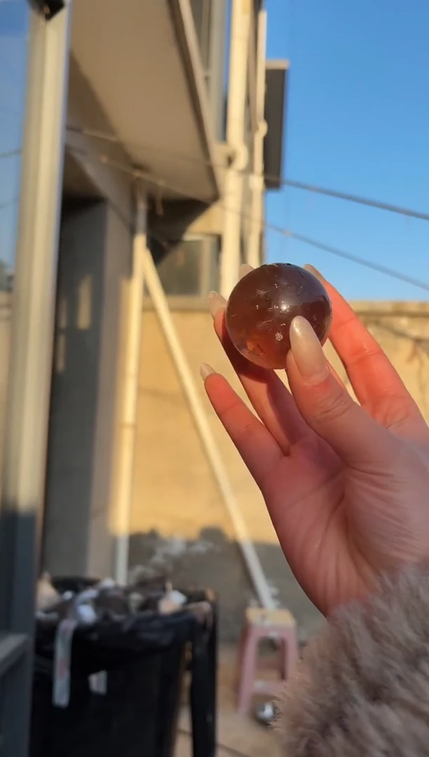 【闪购商品】摆件未镶嵌水晶茶水晶球 081