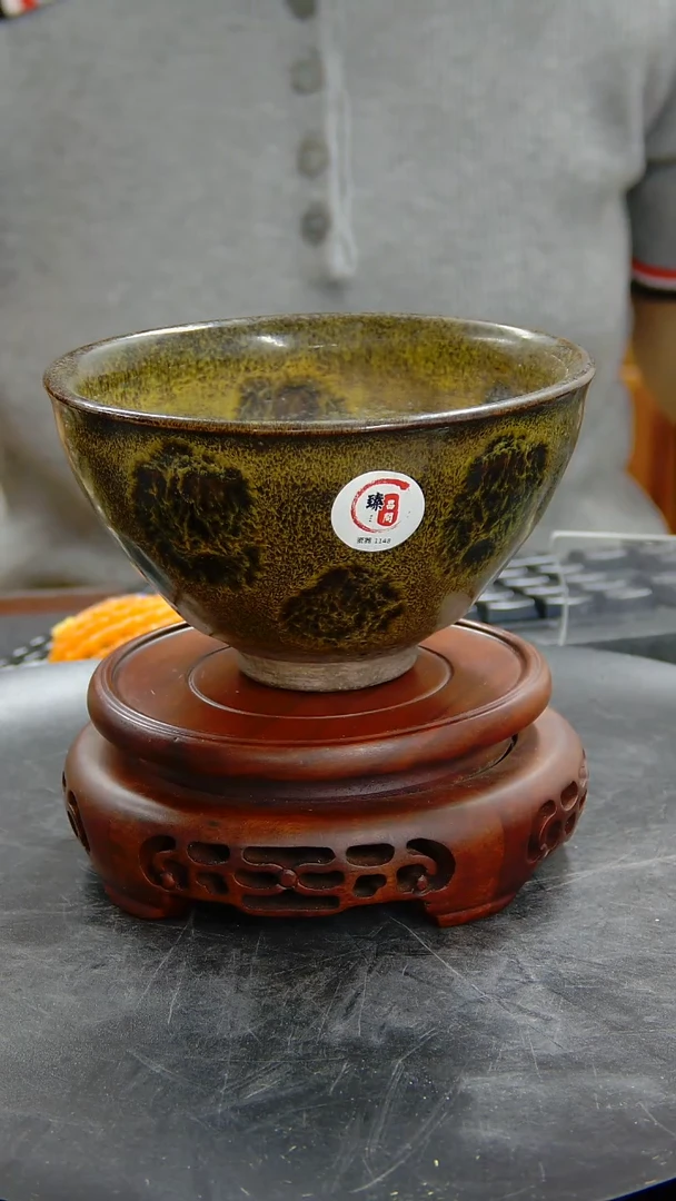 杯茶叶末釉盏#1148#瓷器